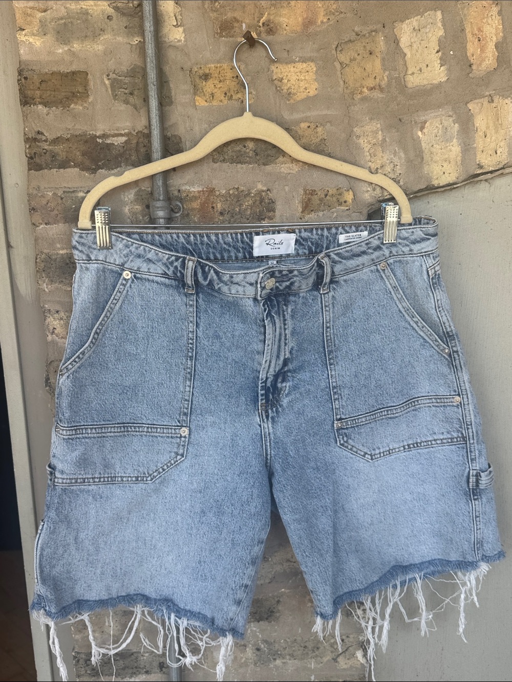 Rails Light Blue Denim Cutoff Shorts